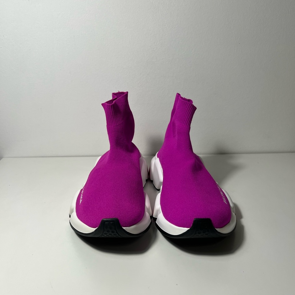 Balenciaga Fuchsia Speed Sock Knit Chunky Trainers Sneakers - Picture 6 of 10